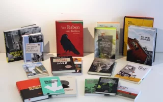 Bücher aus den nominierten Verlagen (Foto: Fabian Thomas)